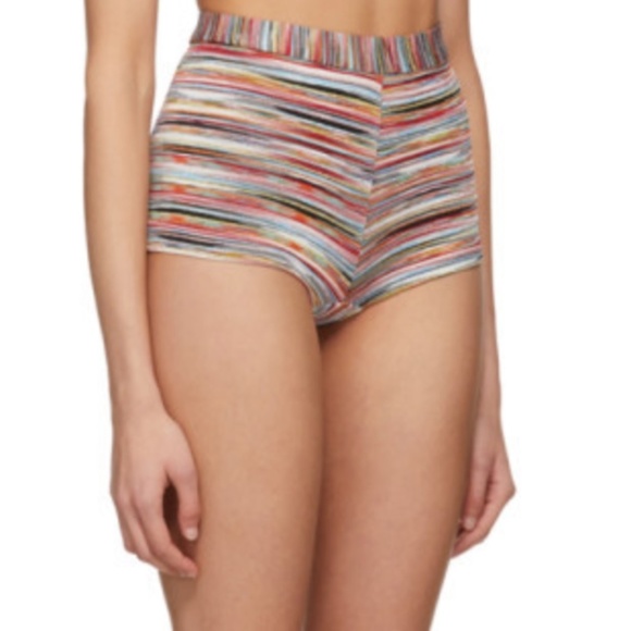 M MISSONI GoldMetallic-Knit shorts